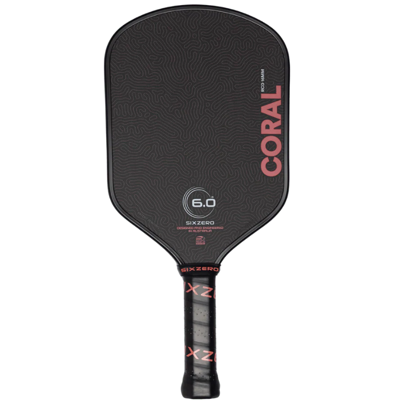 Six Zero Coral 16mm Hybrid Pickleball Paddle