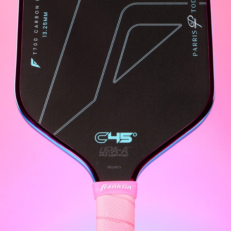 Franklin C45 Parris Todd Signature Carbon Fiber 13.25mm Pickleball Paddle - Hot Pink/Surf Blue