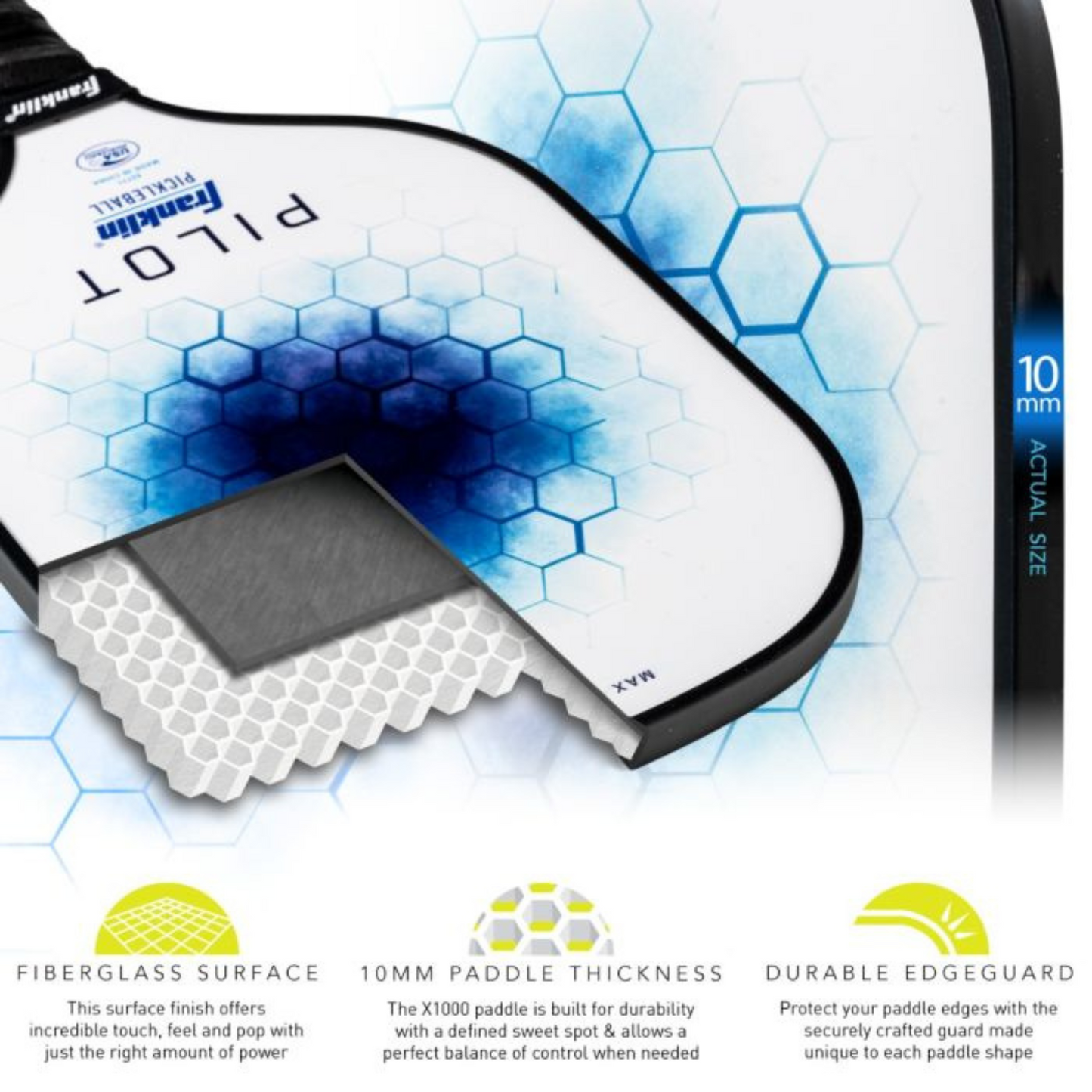 Franklin Pilot Series Fibreglass Pickleball Paddle with Maxgrit