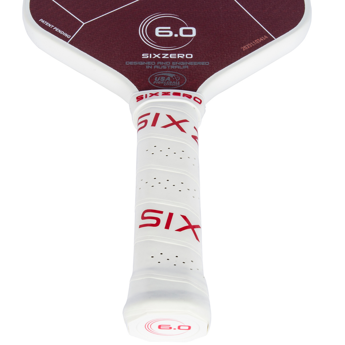Six Zero Ruby 16mm Pickleball Paddle - White & Red – Pickleball Superstore