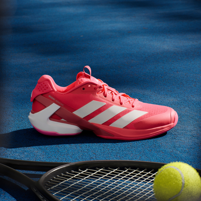 Adidas Adizero Ubersonic 5 Womens Tennis Shoes - Lucid Red/Zero Metalic / Lucid Pink
