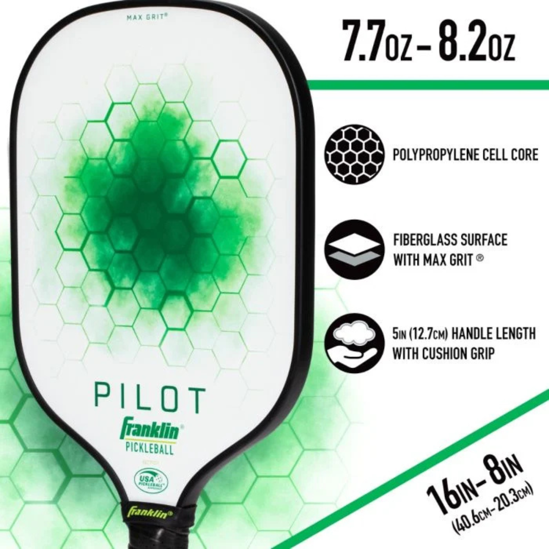 Franklin Pilot Series Fibreglass Pickleball Paddle with Maxgrit