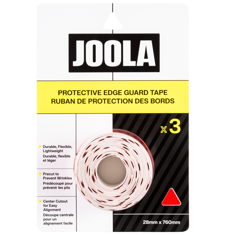 JOOLA Pro V Protective Edge Guard Tape - Blaze Red (28mm x 760mm - 3 Pack)