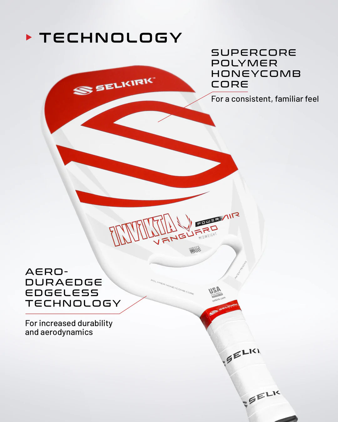 Selkirk Vanguard Power Air Invikta Pickleball Paddle