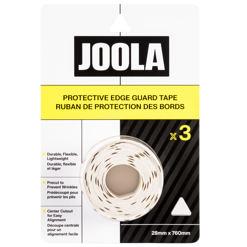 JOOLA Pro V Protective Edge Guard Tape - White (28mm x 760mm - 3 Pack)