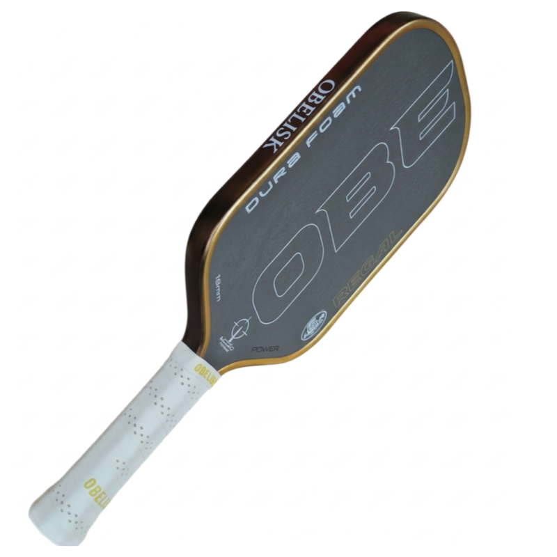 Obelisk Regal Power Pickleball Paddle - Grey Edge-Gold Rim