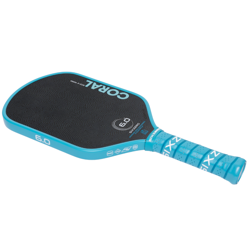 Six Zero Coral 16mm Elongated Pickleball Paddle