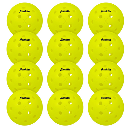 Franklin X-40 Outdoor 100 Pack Box Pickleballs - Optic Yellow