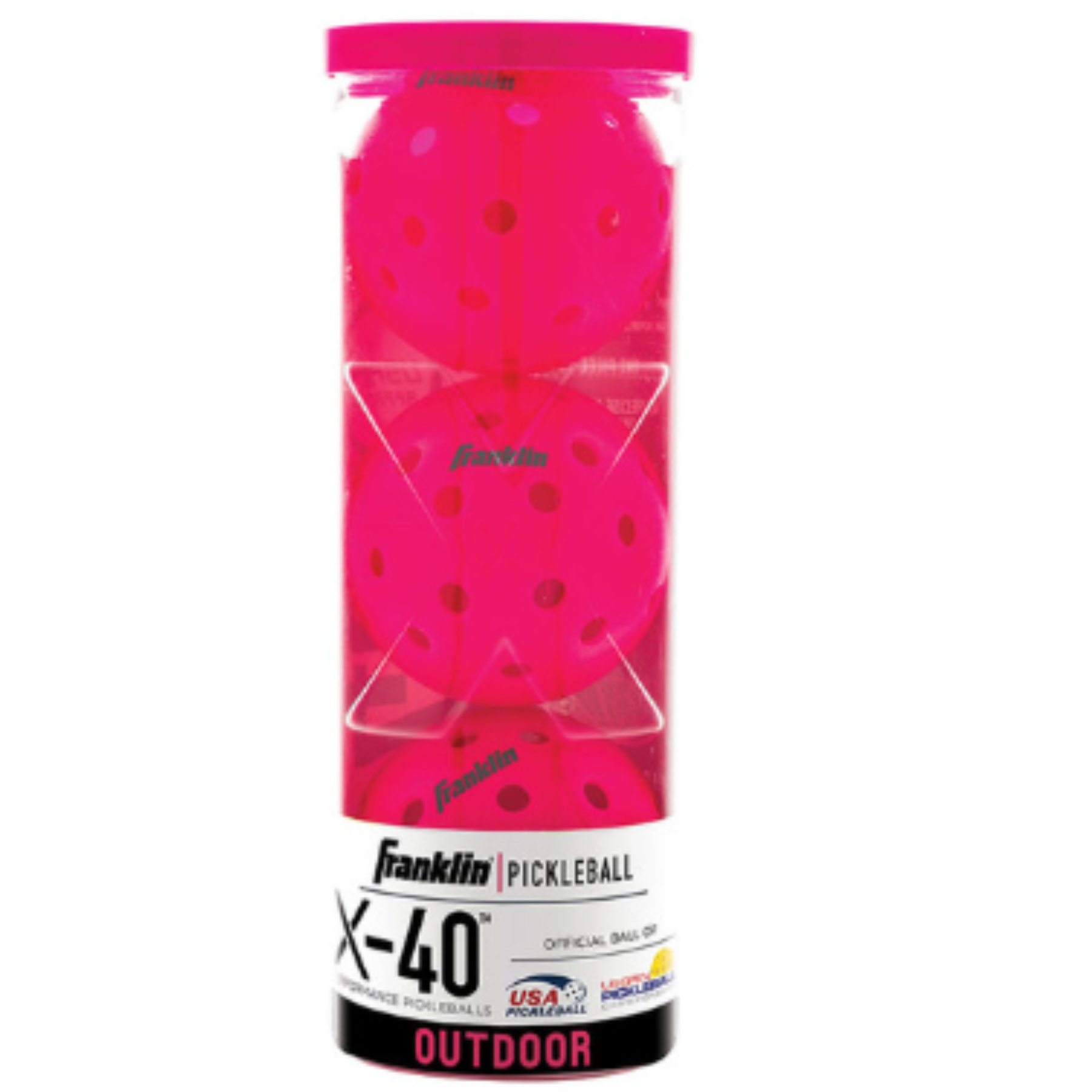 Franklin X-40 Outdoor 3 Pack Pickleballs - Pink