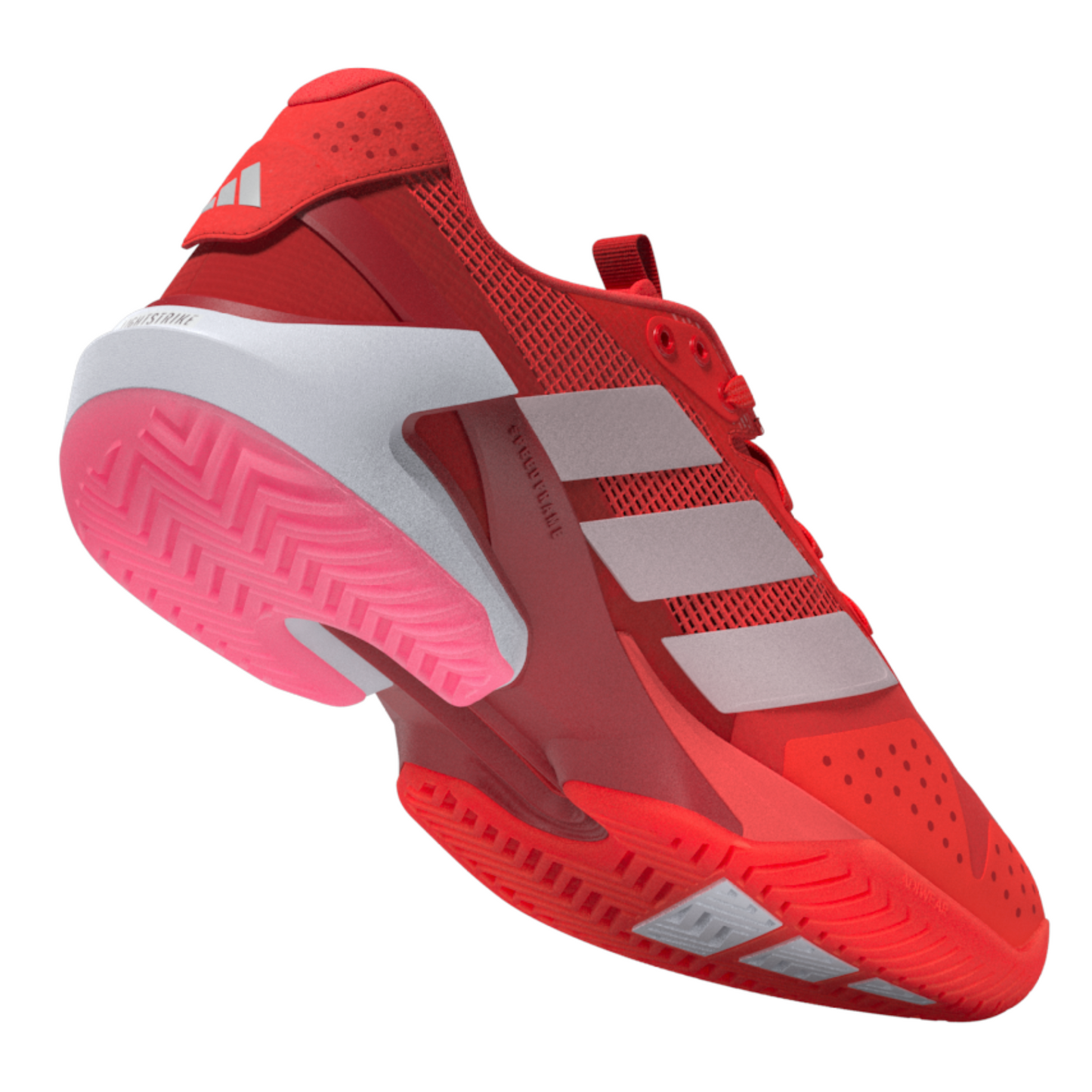 Adidas Adizero Ubersonic 5 Womens Tennis Shoes - Lucid Red/Zero Metalic / Lucid Pink