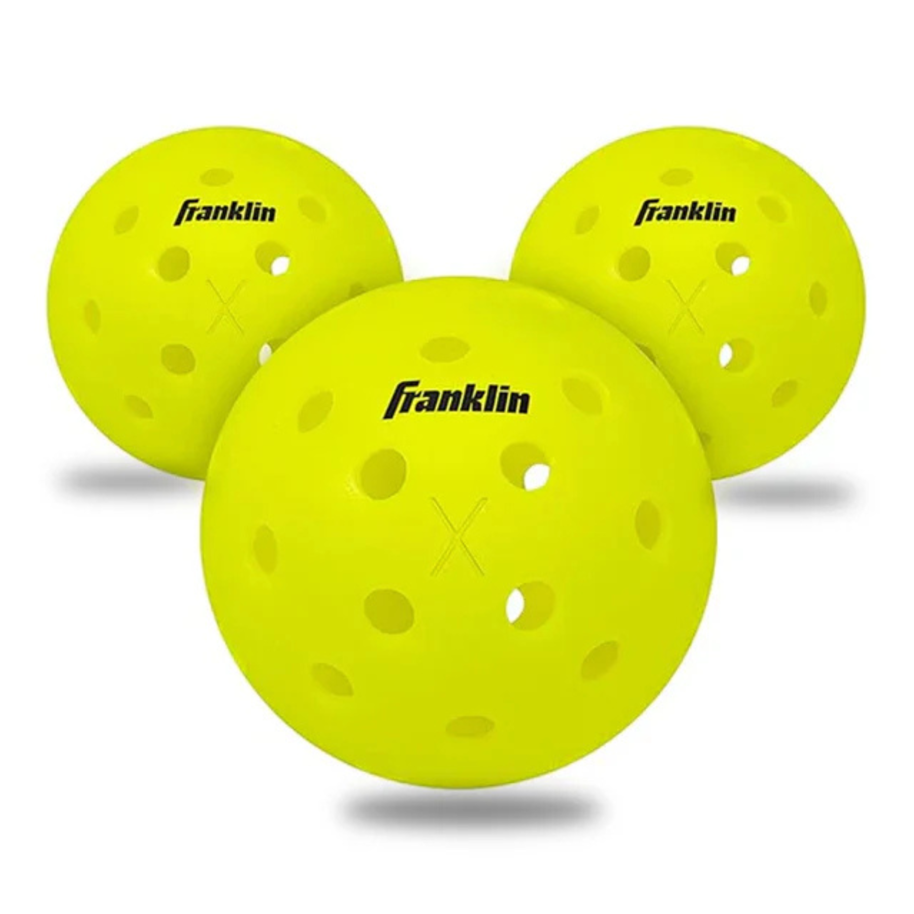 Franklin  X-40  Outdoor 12 Pack Box Pickleballs - Optic Yellow