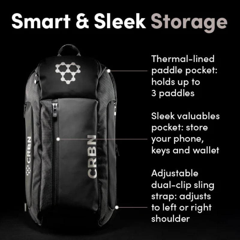 CRBN Pro Team Sling Pickleball Bag - Black