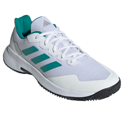 Adidas Gamecourt 2.0 Mens Tennis Shoes - Footwear White/Pure Teal/Core Black
