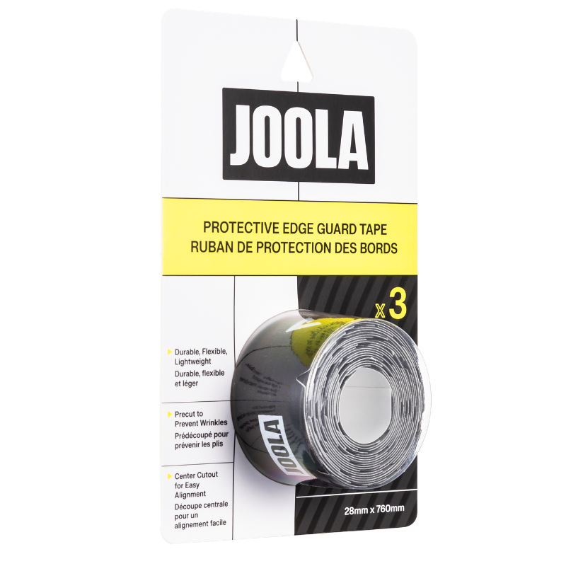 JOOLA Pro V Protective Edge Guard Tape - Black (28mm x 760mm - 3 Pack)