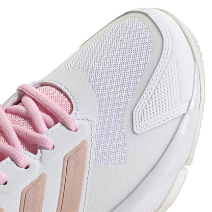 Adidas Courtjam Control 3 Women Tennis Shoes - White/Silver Metallic/Lucid Pink