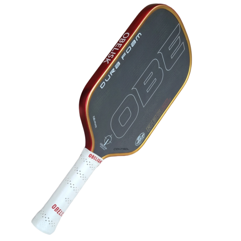 Obelisk Regal Control Pickleball Paddle - Red Edge-Gold Trim