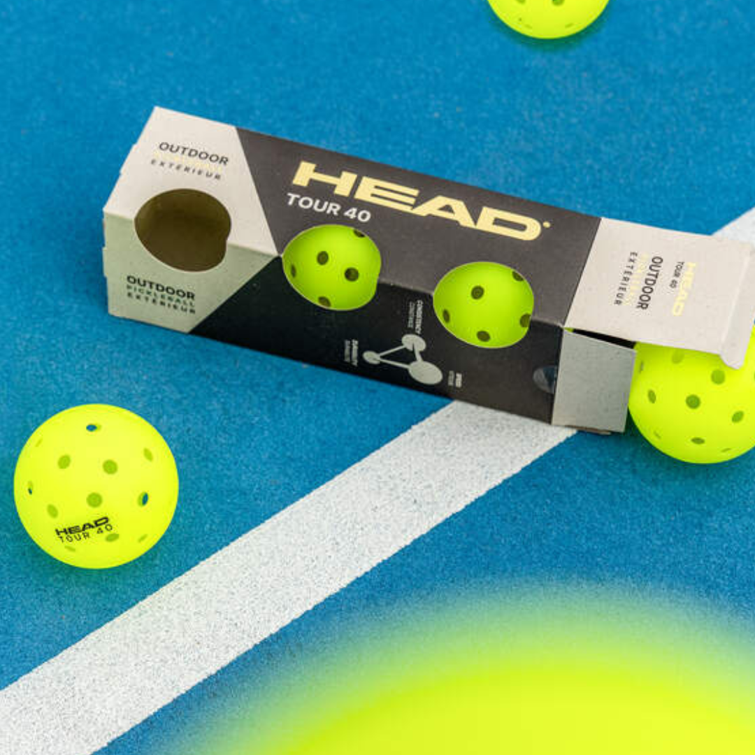 Head 3B Tour 40 Outdoor Pickleball Ball 3 Pack - Green