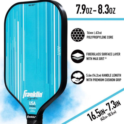 Franklin Signature Series Fiberglass 16mm with Maxgrit Pickleball Paddle
