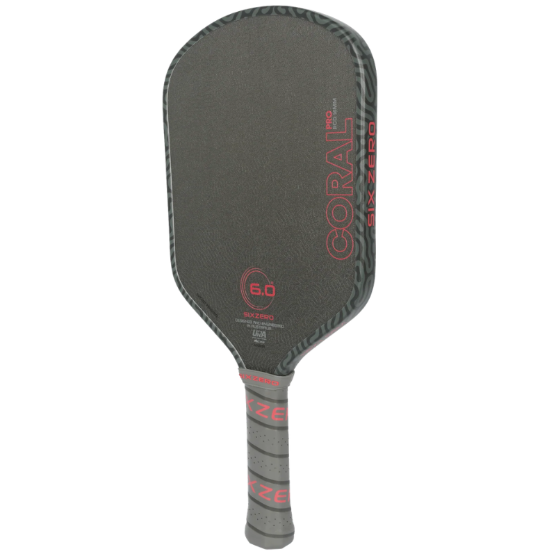 Six Zero Coral Pro 16mm Hybrid Pickleball Paddle - Infrared