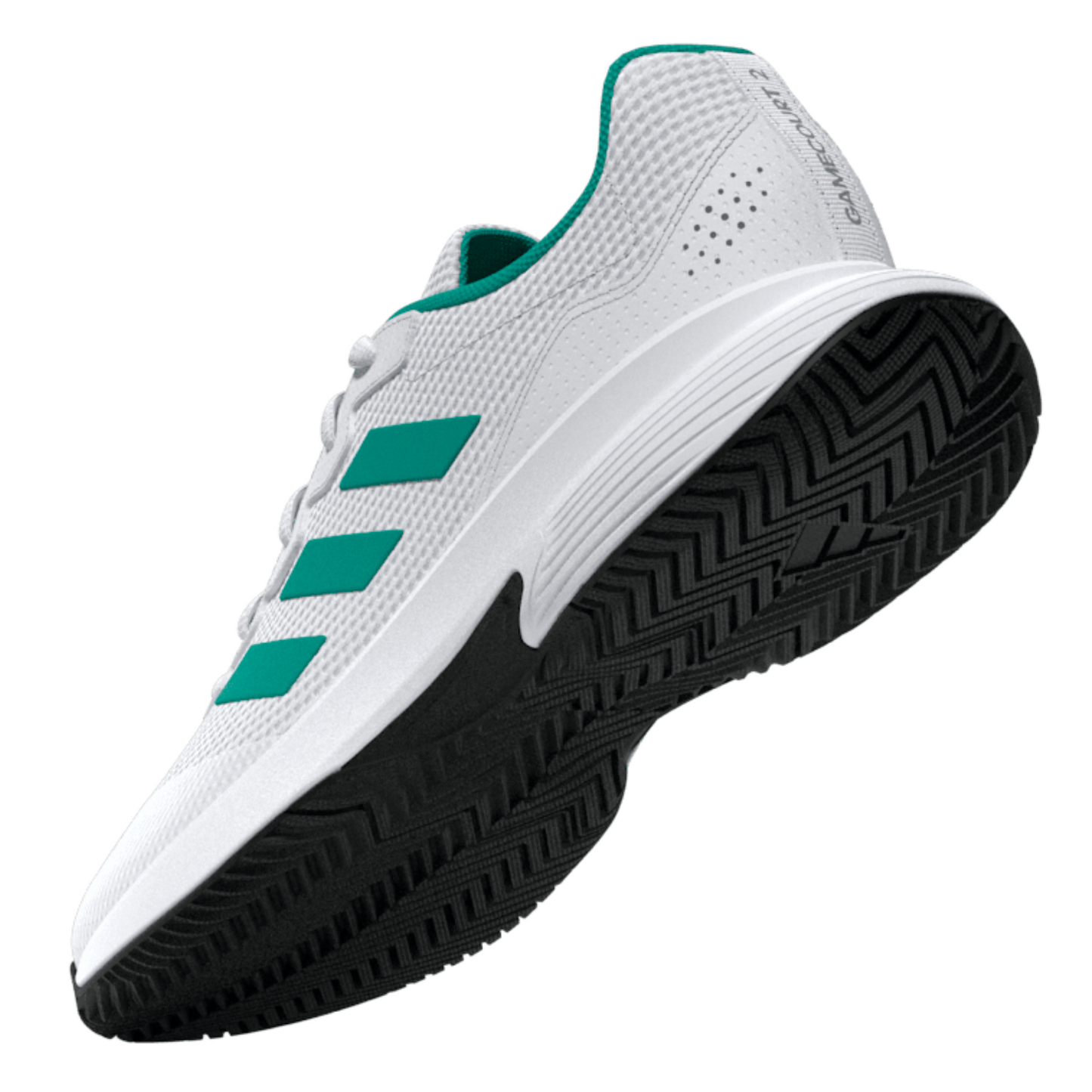 Adidas Gamecourt 2.0 Mens Tennis Shoes - Footwear White/Pure Teal/Core Black