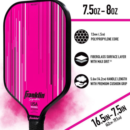 Franklin Signature Series Fiberglass 13mm with Maxgrit Pickleball Paddle