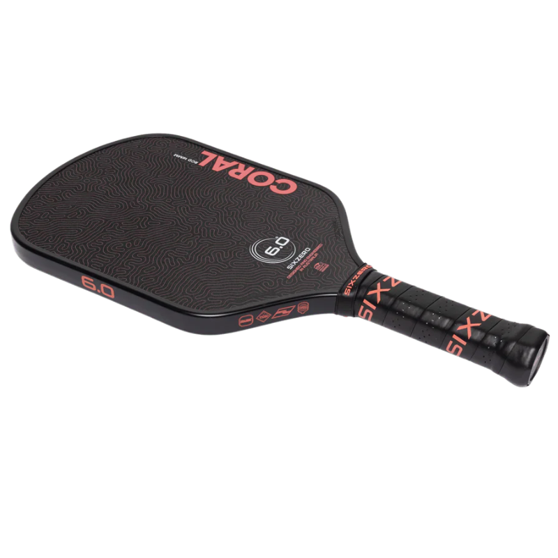 Six Zero Coral 16mm Hybrid Pickleball Paddle