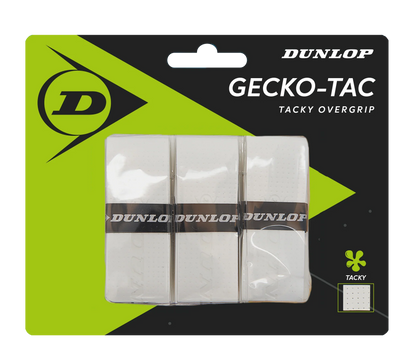 Dunlop Gecko Tac Tacky Overgrip 3 Pack - White