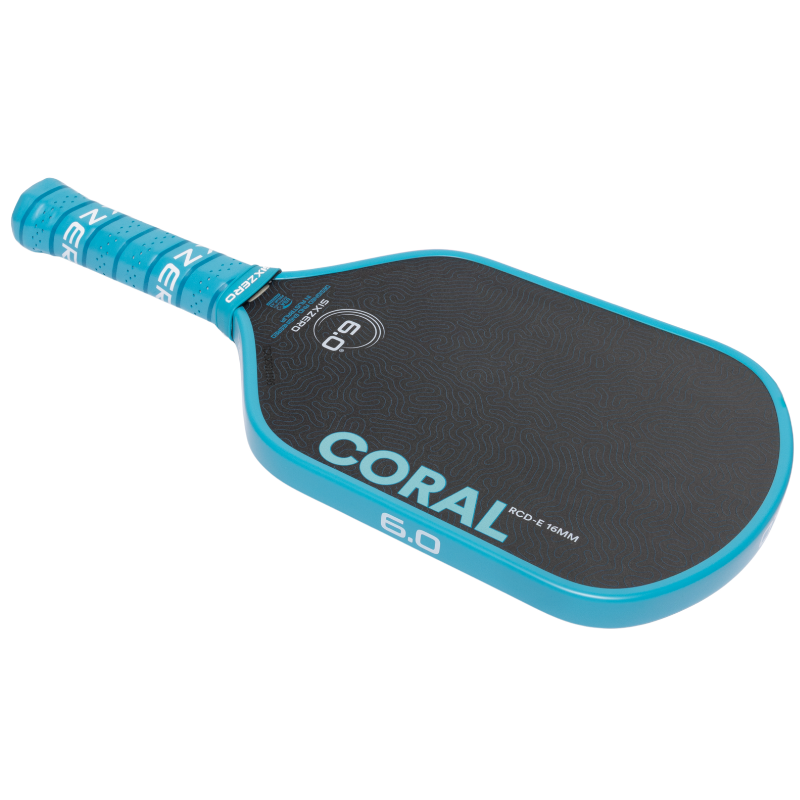 Six Zero Coral 16mm Elongated Pickleball Paddle