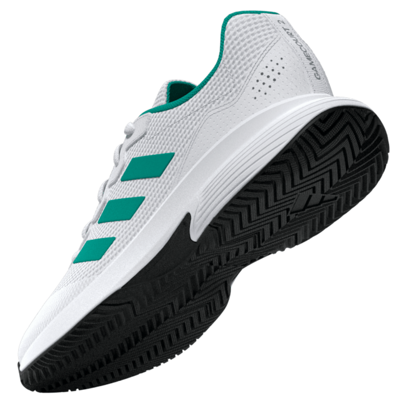 Adidas Gamecourt 2.0 Mens Tennis Shoes - Footwear White/Pure Teal/Core Black